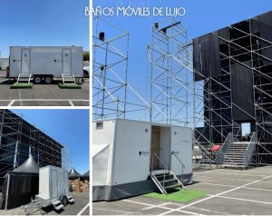 Eleva la experiencia de tu evento con los baños para eventos tráiler premium de Baños Móviles de Lujo. 
